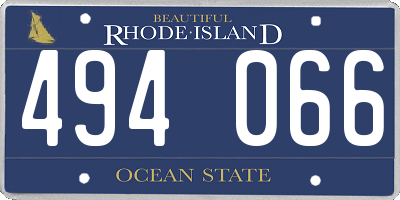 RI license plate 494066