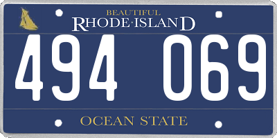 RI license plate 494069