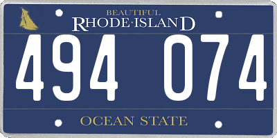 RI license plate 494074
