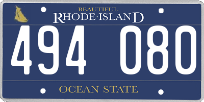 RI license plate 494080