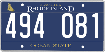 RI license plate 494081