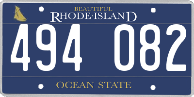 RI license plate 494082