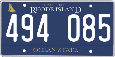 RI license plate 494085