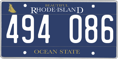 RI license plate 494086