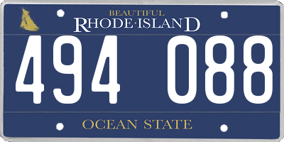 RI license plate 494088