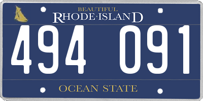 RI license plate 494091
