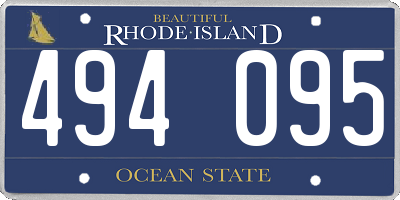 RI license plate 494095