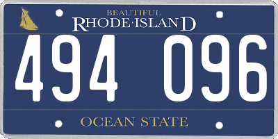 RI license plate 494096
