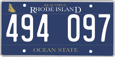 RI license plate 494097