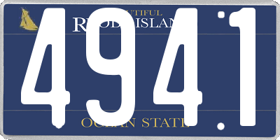 RI license plate 4941