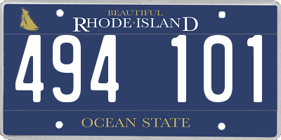 RI license plate 494101