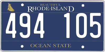 RI license plate 494105
