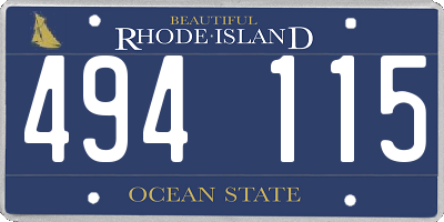 RI license plate 494115