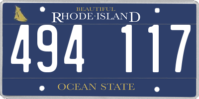 RI license plate 494117