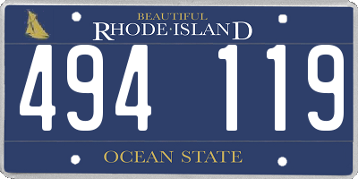 RI license plate 494119