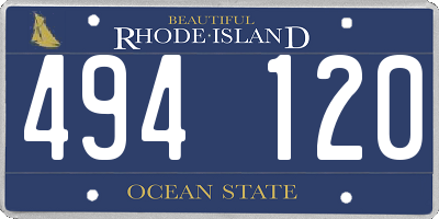 RI license plate 494120