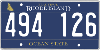 RI license plate 494126