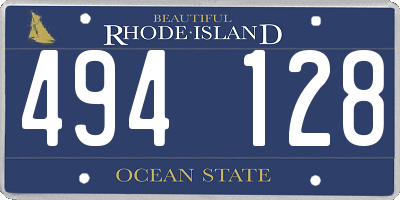 RI license plate 494128