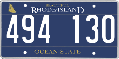 RI license plate 494130