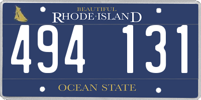 RI license plate 494131
