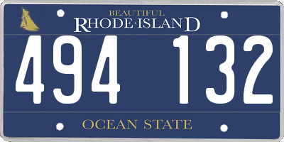RI license plate 494132