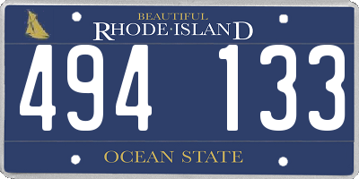 RI license plate 494133