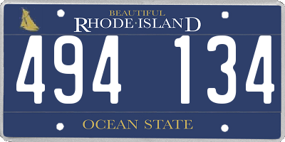 RI license plate 494134