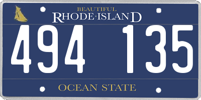 RI license plate 494135