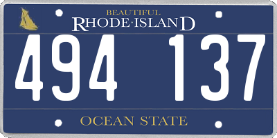 RI license plate 494137