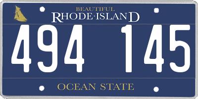 RI license plate 494145