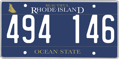 RI license plate 494146