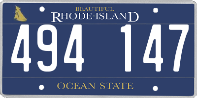 RI license plate 494147