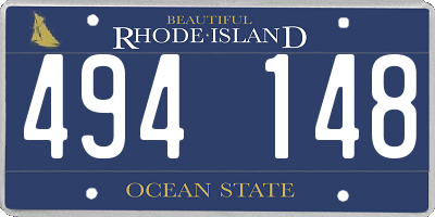 RI license plate 494148