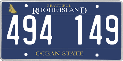 RI license plate 494149