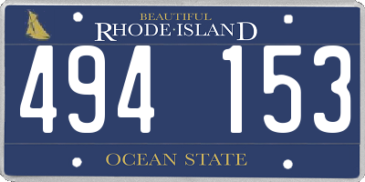 RI license plate 494153