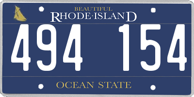 RI license plate 494154