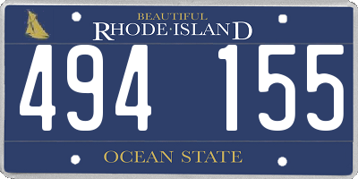 RI license plate 494155
