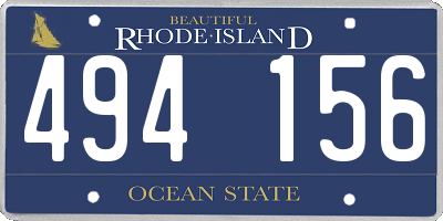 RI license plate 494156