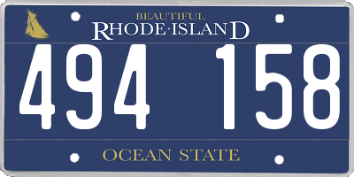 RI license plate 494158