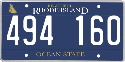 RI license plate 494160