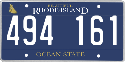 RI license plate 494161