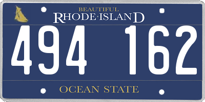 RI license plate 494162