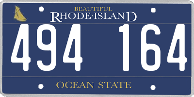RI license plate 494164