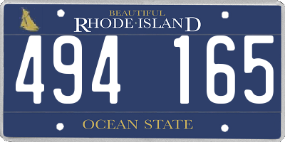 RI license plate 494165