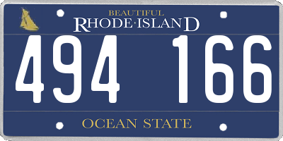 RI license plate 494166