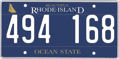 RI license plate 494168
