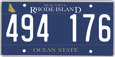 RI license plate 494176