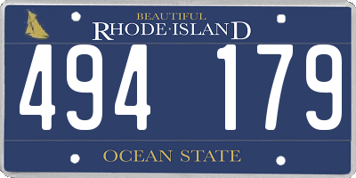RI license plate 494179