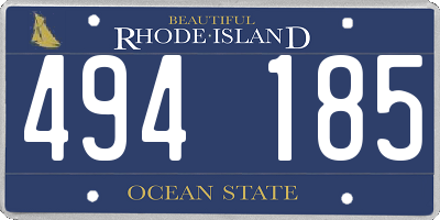 RI license plate 494185