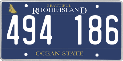 RI license plate 494186